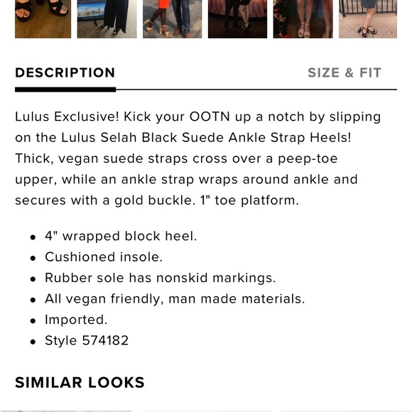 LuLu’s Selah suede block heels - Picture 6 of 6